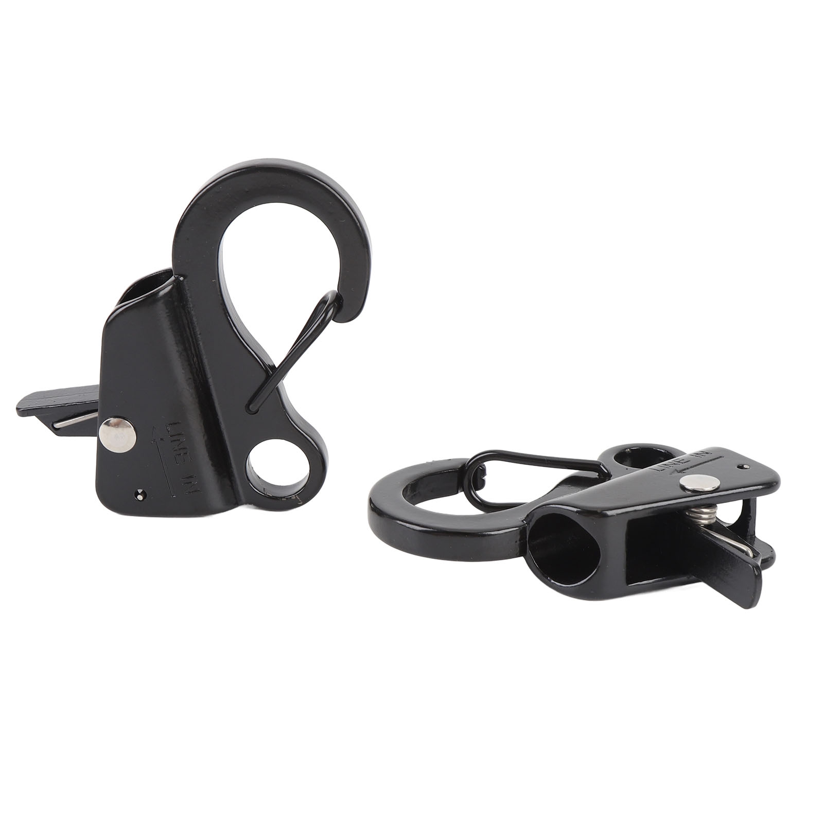 Set Mit 2 Schnellverschluss-bootsfenderbefestigungen, Edelstahl, Für Seile Mit Einem Durchmesser Von 9,5 Bis 15,9 Mm (3/8 Bis 5/8 Zoll), Schwarz.