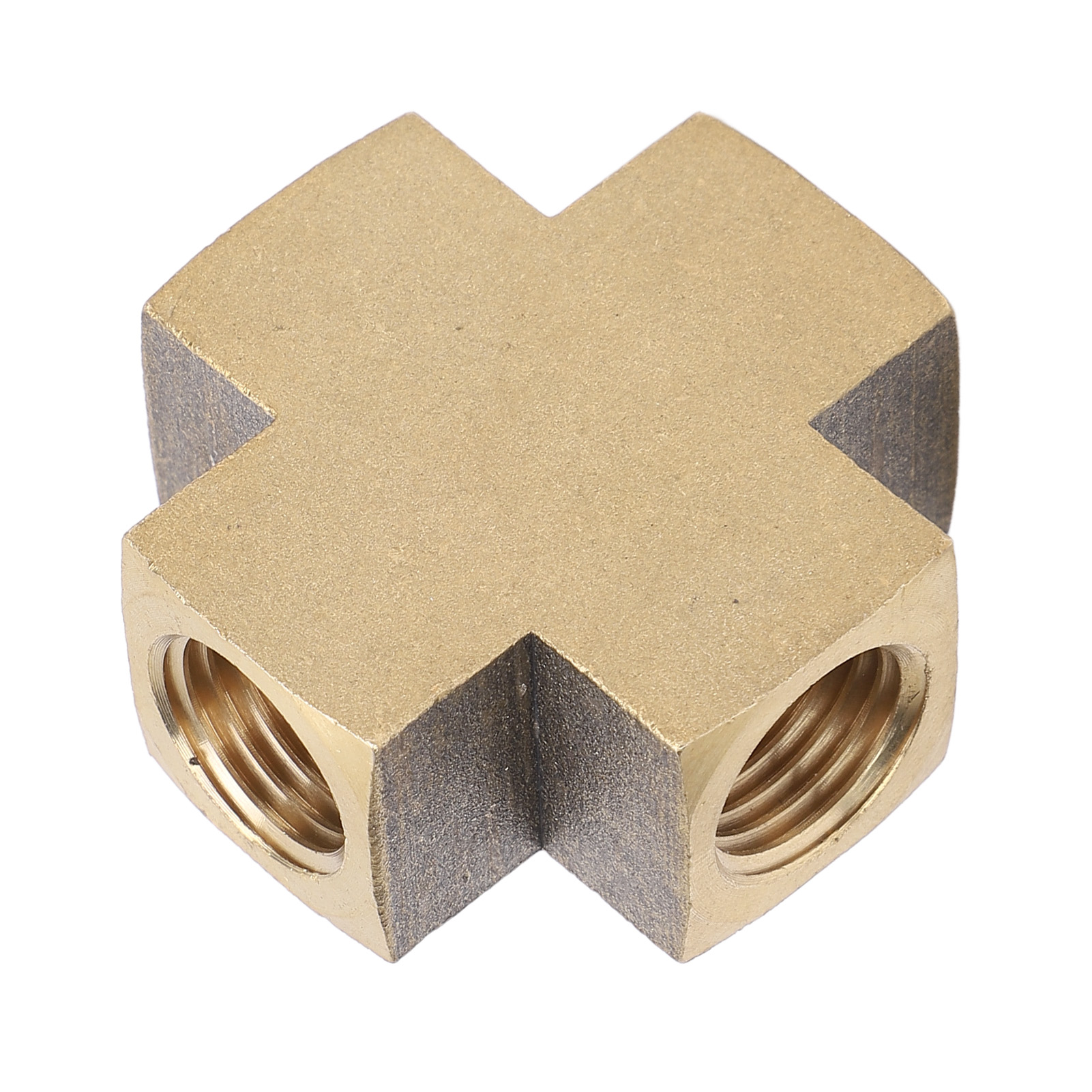 4-wege-rohrverschraubung Aus Messing, 1/8"-innengewinde, Universeller Metalladapter Für Vakuum, Kraftstoff, Luft, Wasser, Öl Und Gas