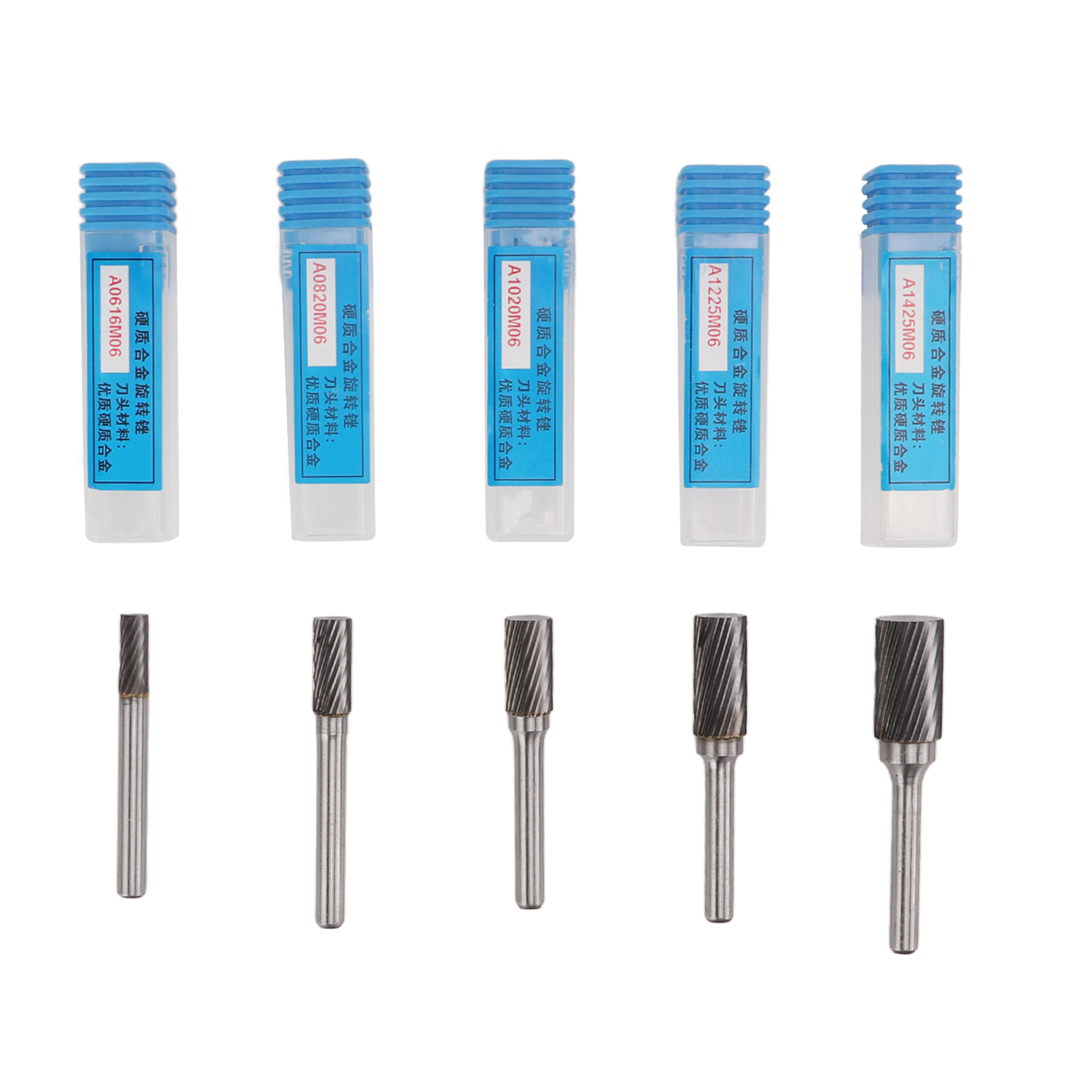 Satz Mit 5 Einschneidigen Hartmetall-rotationsfräsern Mit 6 Mm Schaftdurchmesser Zum Gravieren, Polieren Und Bohren