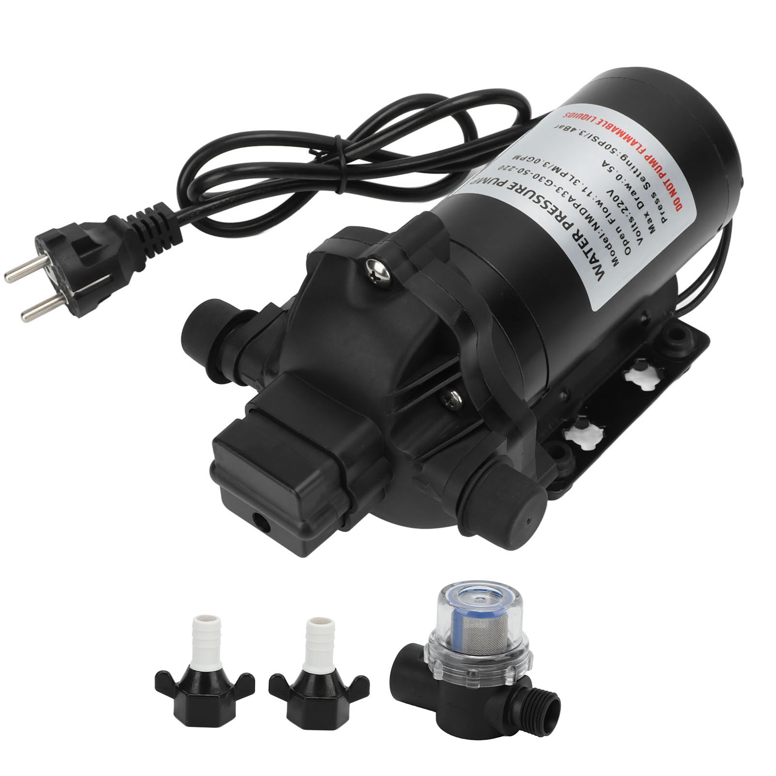 Selbstansaugende Membranpumpe 11,3 L/min, 50 Psi, Für Auto, Wohnmobil, Yacht, Boot.