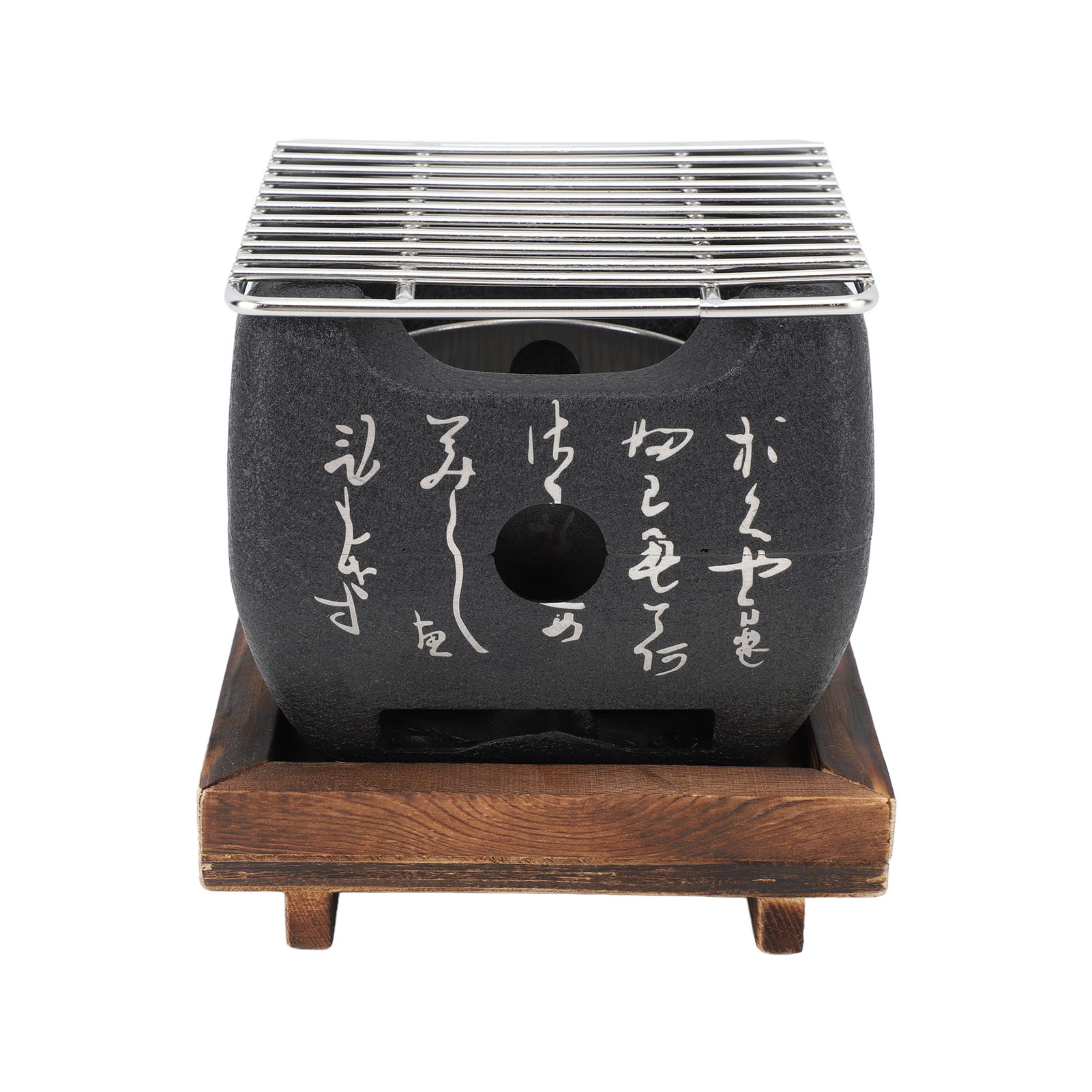 Multifunktionaler Japanischer Holzkohlegrill Mit Schneller Aufheizzeit, Mini-tragegrill Für Die Ganze Familie, Kleine Quadratische Größe 12 X 11 Cm