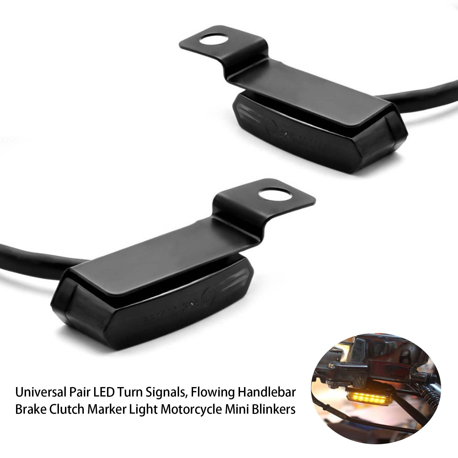 Universelle Led-blinker (paar), Integrierte Lenkerpositions-/brems-/kupplungsleuchten, Mini-motorradblinker