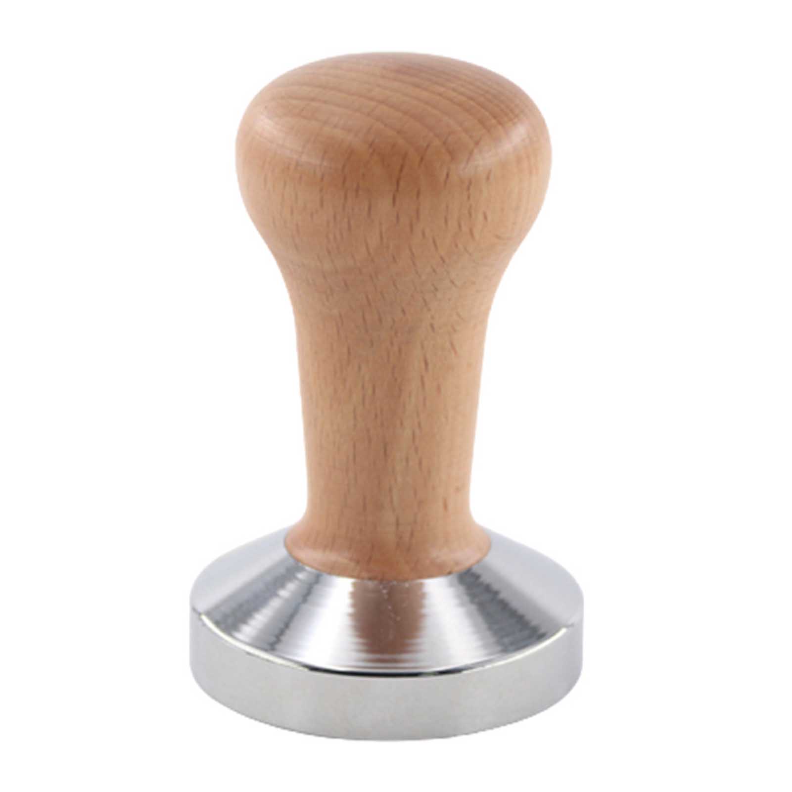 Ergonomischer Kaffeestampfer Aus Buchenholz, Pulverwerkzeug Mit Flacher Basis, Für Zuhause Und Werkstatt, Durchmesser 53 Mm.