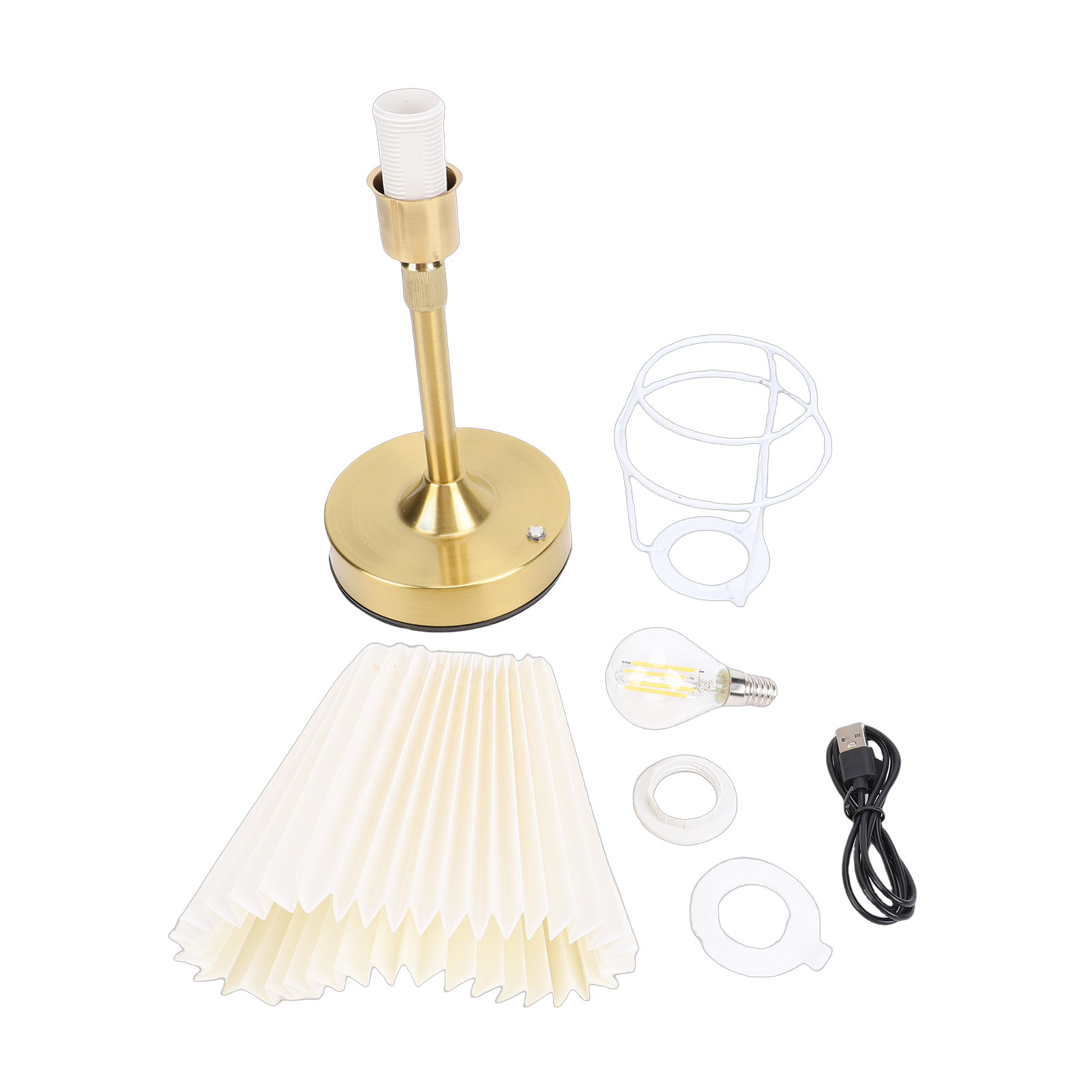 Kabellose Led-tischleuchte Mit Stoffschirm, Warmweißes Licht (2700 K), Vintage-stil, Wiederaufladbar Und Dimmbar, Ideal Für Nachttisch Oder Schreibtisch.
