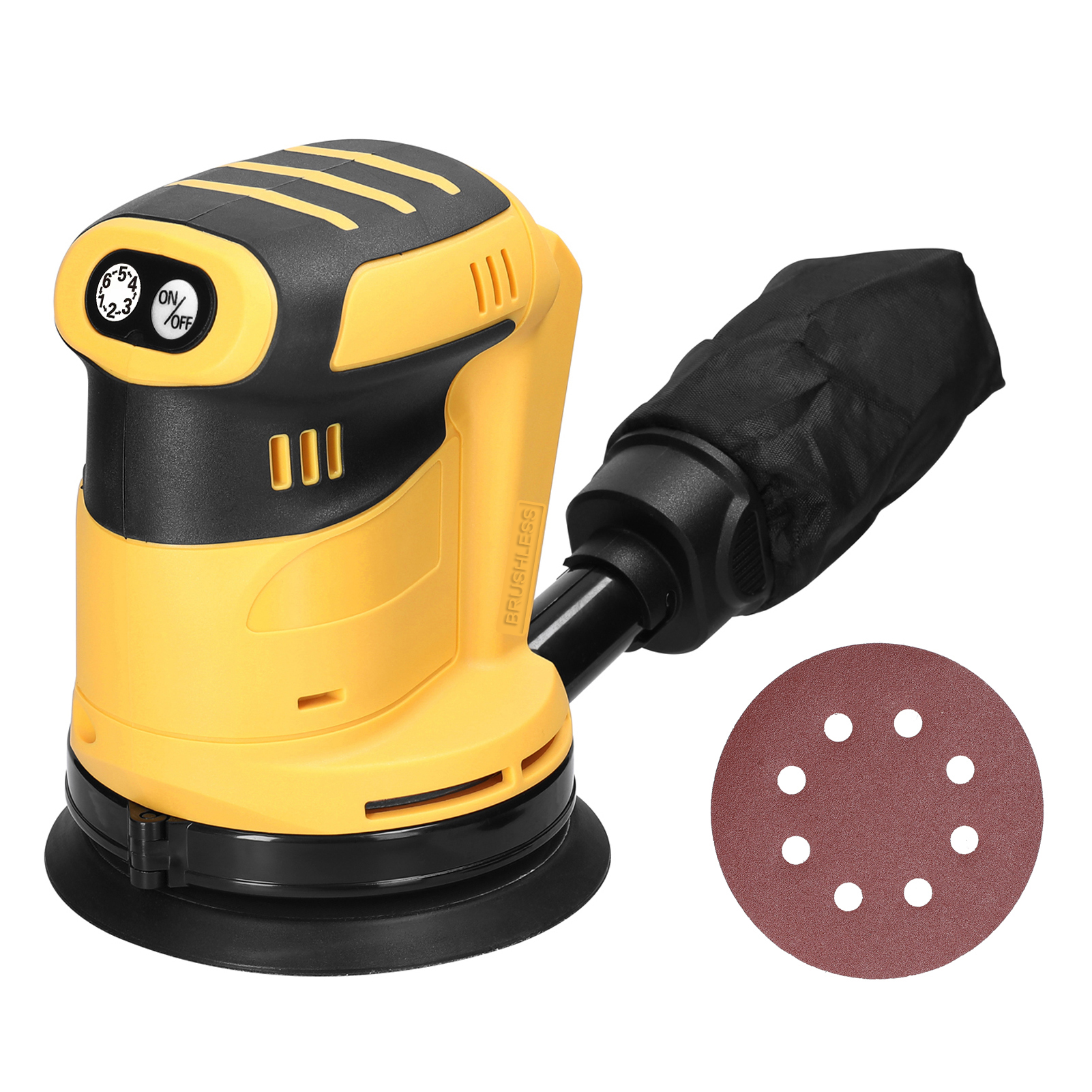 125-mm-akku-exzenterschleifer Mit Bürstenlosem Motor, Holzschleifgerät, Multifunktionale Elektrische Poliermaschine Für Autos Und Metalle, Wachs-, Polier-, Schleif- Und Poliermaschine, 6 Einstellbare