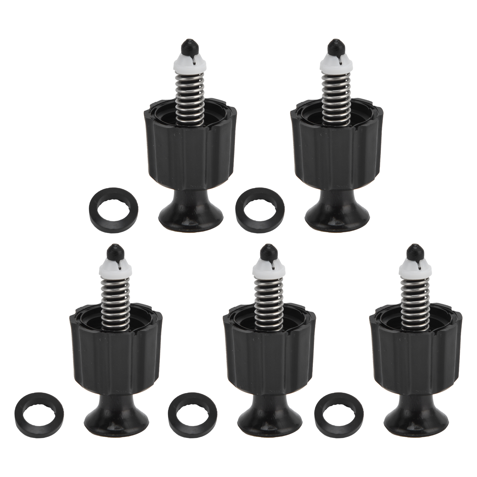 Set Mit 5 Sicherheitsventilen Für 3l-, 5l- Und 8l-rückenspritzen, Aus Schwarzem Polypropylen, Für Rasen Und Garten.