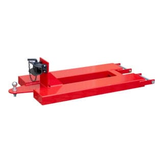 Bauer Rangierhilfe RH-RMK, Feuerrot, Rockinger RO 244-2 selbsttätig mit Bolzen Ø 25 mm und Kupplungskugel
