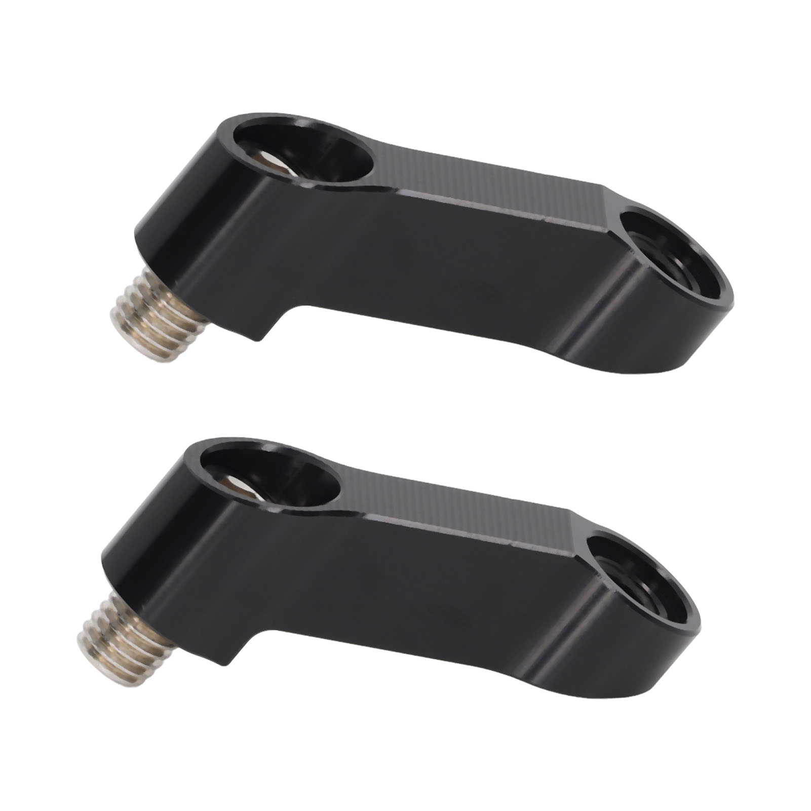 Paar 10mm (0,39in) Spiegelerhöhungsadapter Für Nmax 155/125 Motorrad (2015-2022), Schwarz.