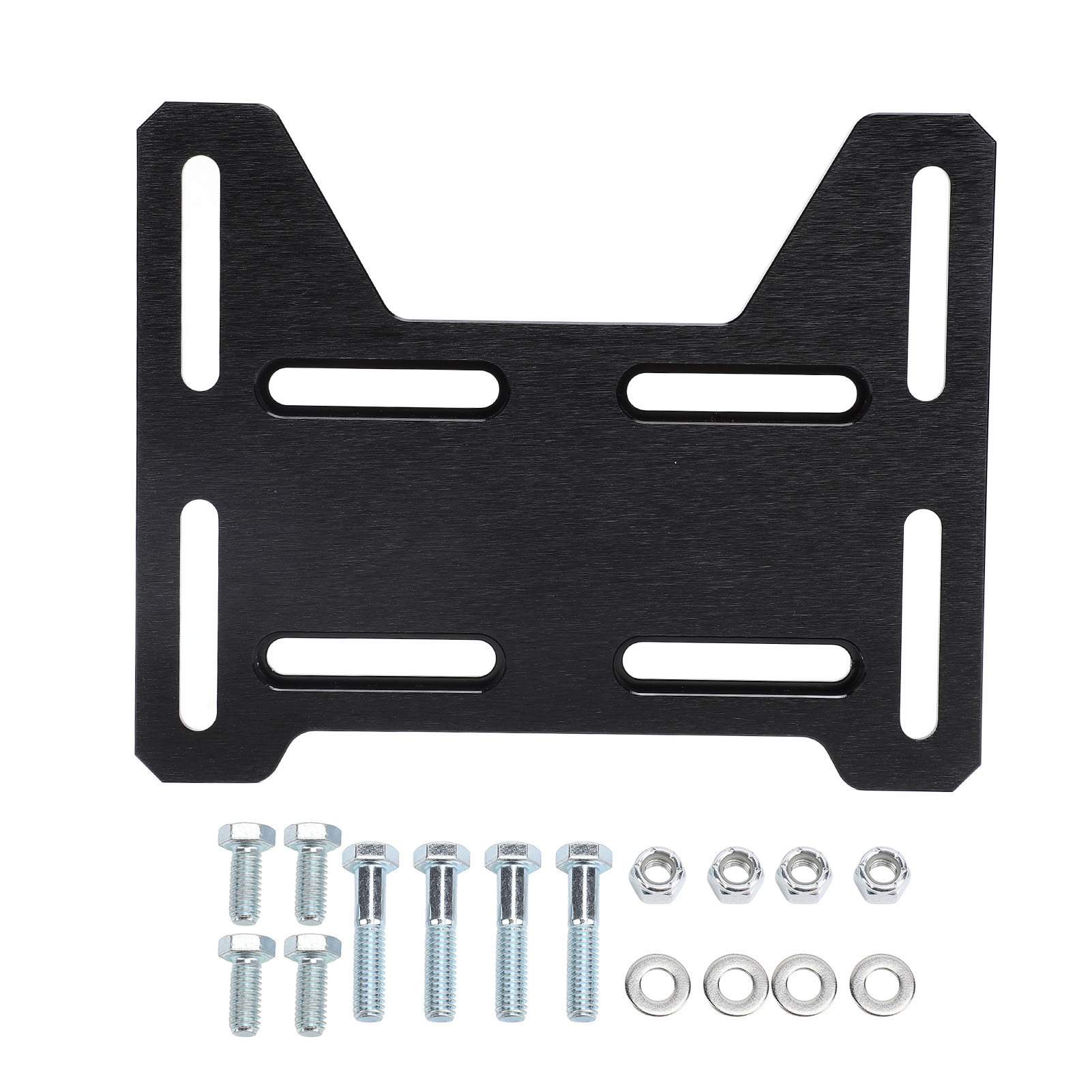 Verstellbare Motorhalterung Mit Schrauben, Aus Hochhartem Und Langlebigem Aluminium, Für Minibikes Und Go-karts (schwarz).