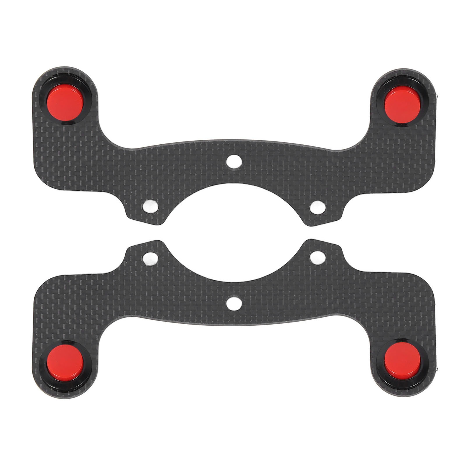 Nardi Externes Ersatz-lenkradhupen-set (2-teilig) Aus Kohlefaser, Mit Erweiterten Funktionen (6 Schrauben), Rot.