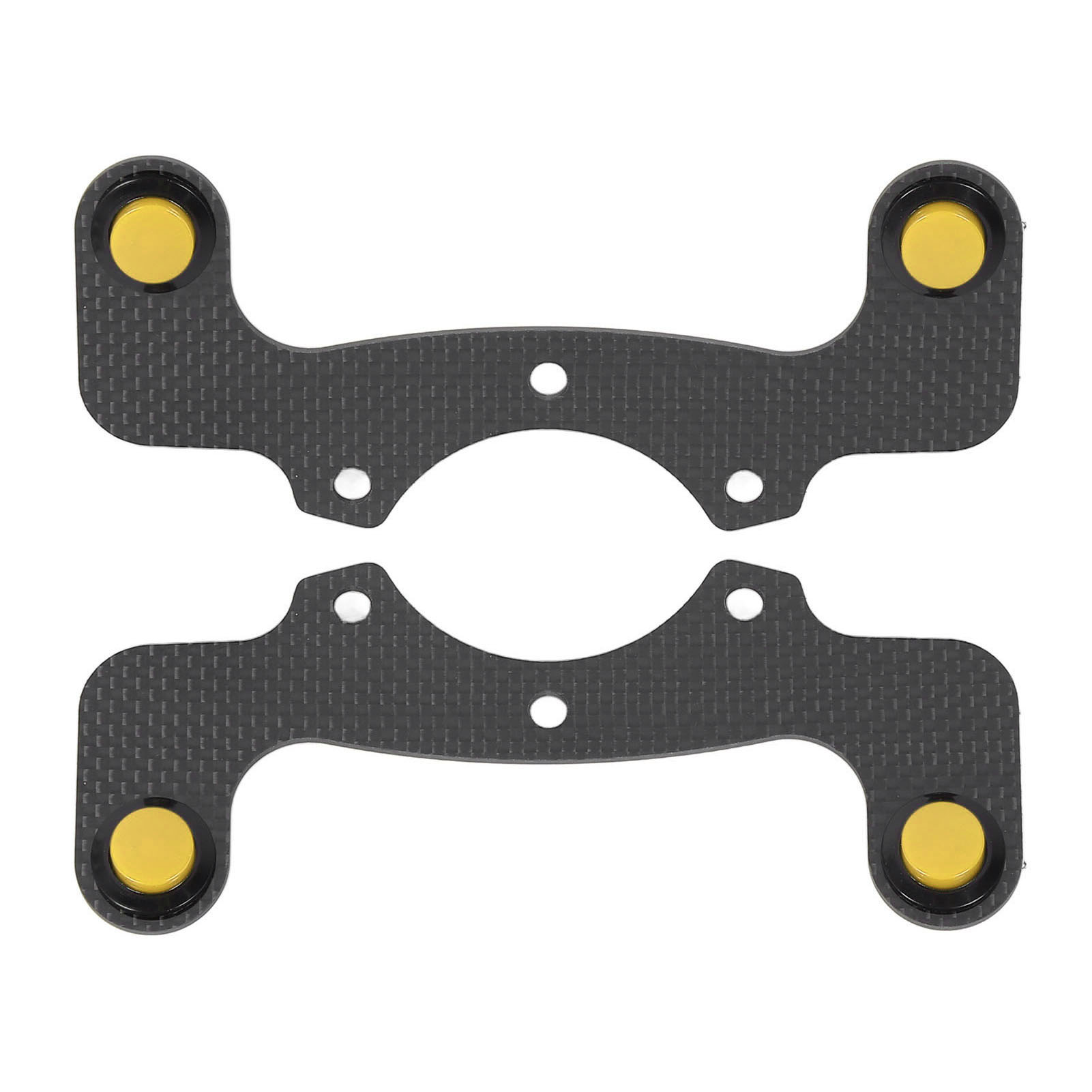 Nardi Externes Ersatz-lenkradhupen-set (2-teilig) Aus Kohlefaser, Mit Erweiterten Funktionen (6 Schrauben), Gelb.