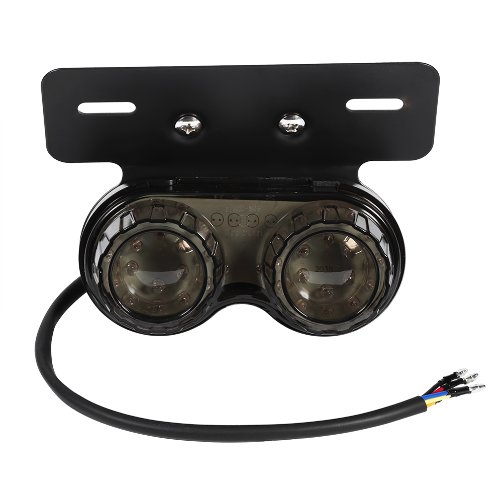 Led-rücklicht, Blinker Und Bremslicht Mit Kennzeichenhalterung Für Quads Und Renn-chopper, Getönte Linse