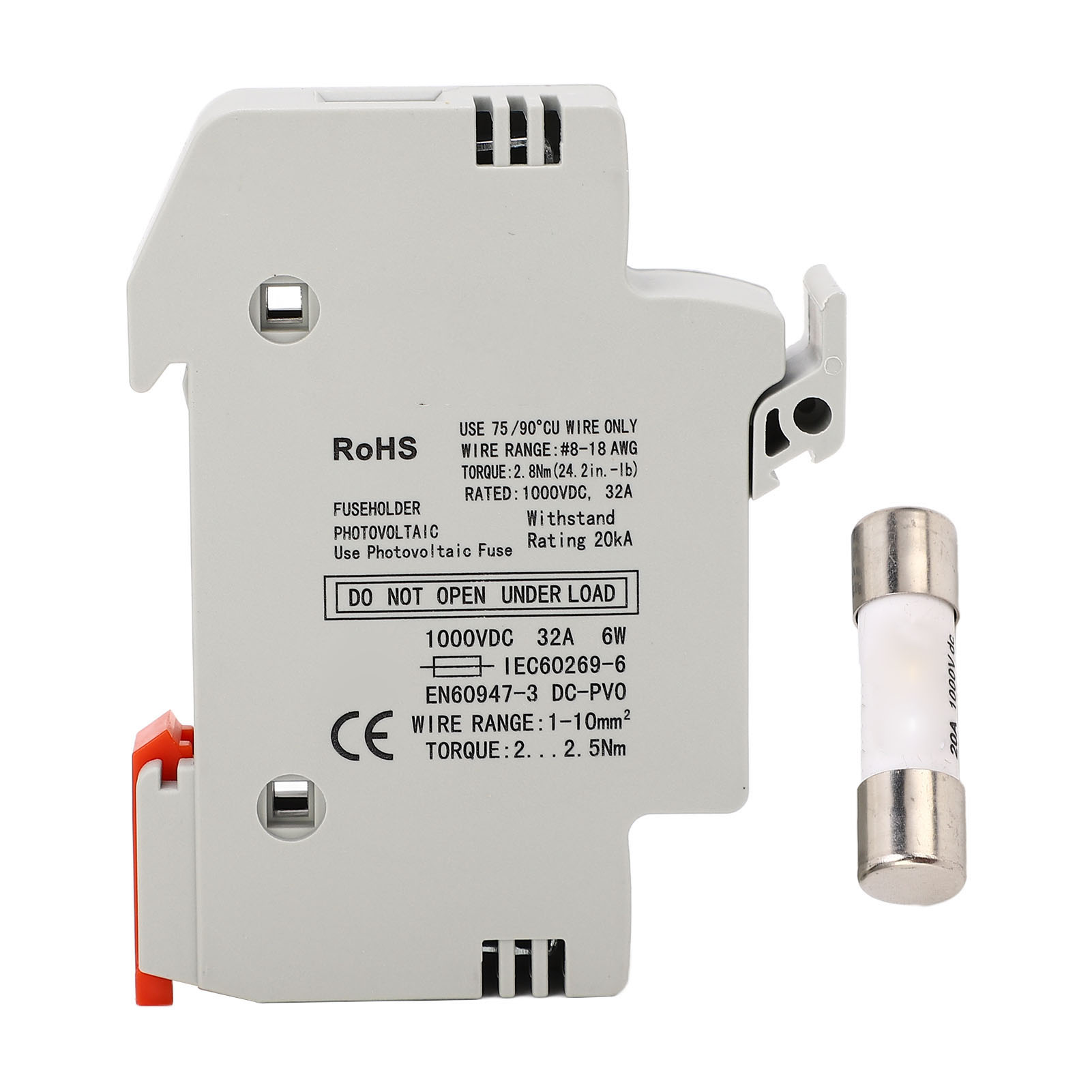 1p 32a 1000vdc Photovoltaik-solarsicherungshalter, 20a Photovoltaik-kit Zum Kurzschlussschutz