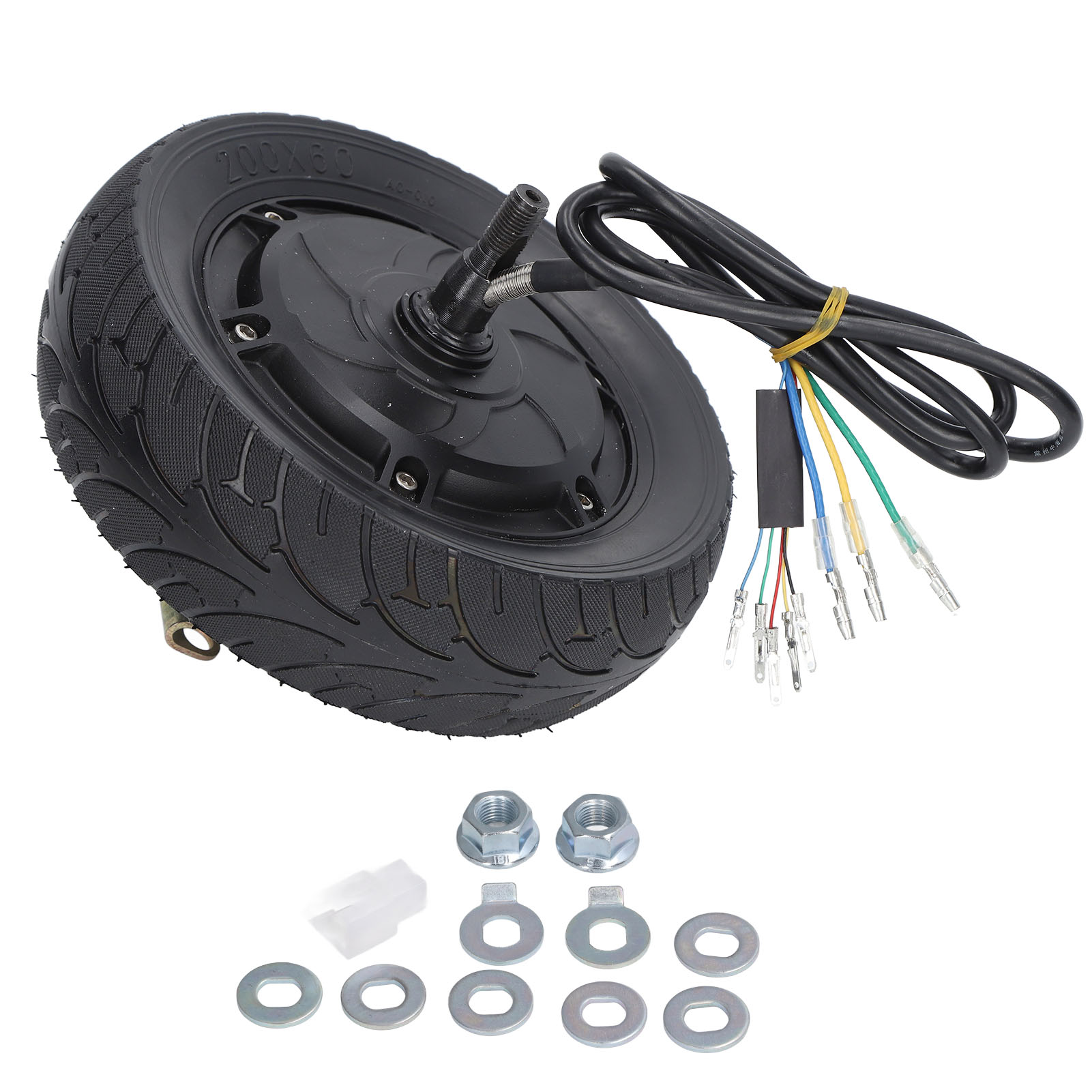 8-zoll-radnabenmotor Mit Trommelbremse, 36v-48v, 500w Bis 1200w, 1400 U/min, Wasserdicht, Universell Für Elektrofahrräder Und -roller.