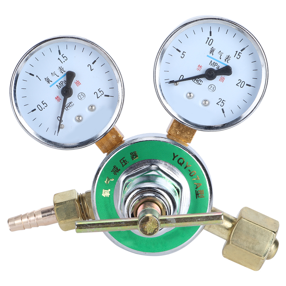 Sauerstoff-regelgerät, Manometer, Sauerstoffflasche, Druckminderer, Reduzierventil