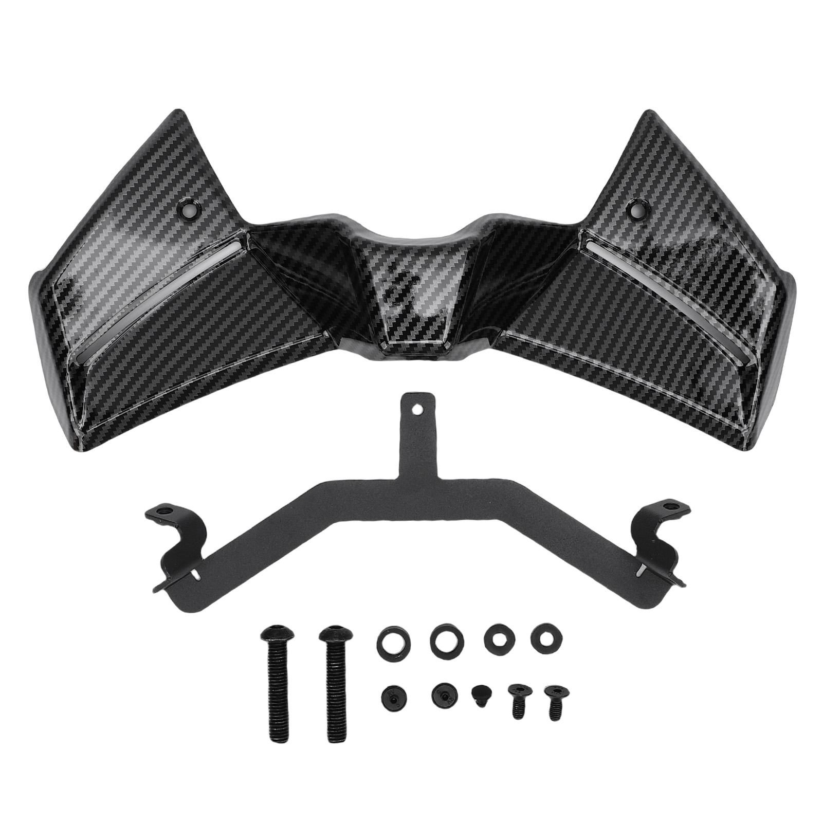 Aerodynamischer Motorrad-frontspoiler-kit Mit Erhöhtem Anpressdruck, Sichtbarem Flügel Und Ersatz-flügeldeflektor Für Mt-09 Sp Y-amt Im Carbonfaser-stil