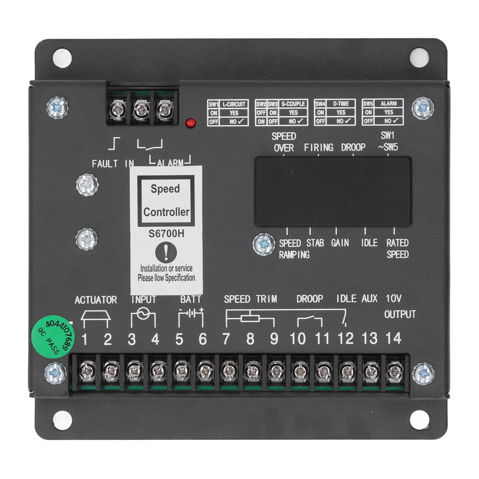 Elektronisches Drehzahlregelungsfeld Für Dieselgenerator, 24-v-dc-reglermodul S6700h