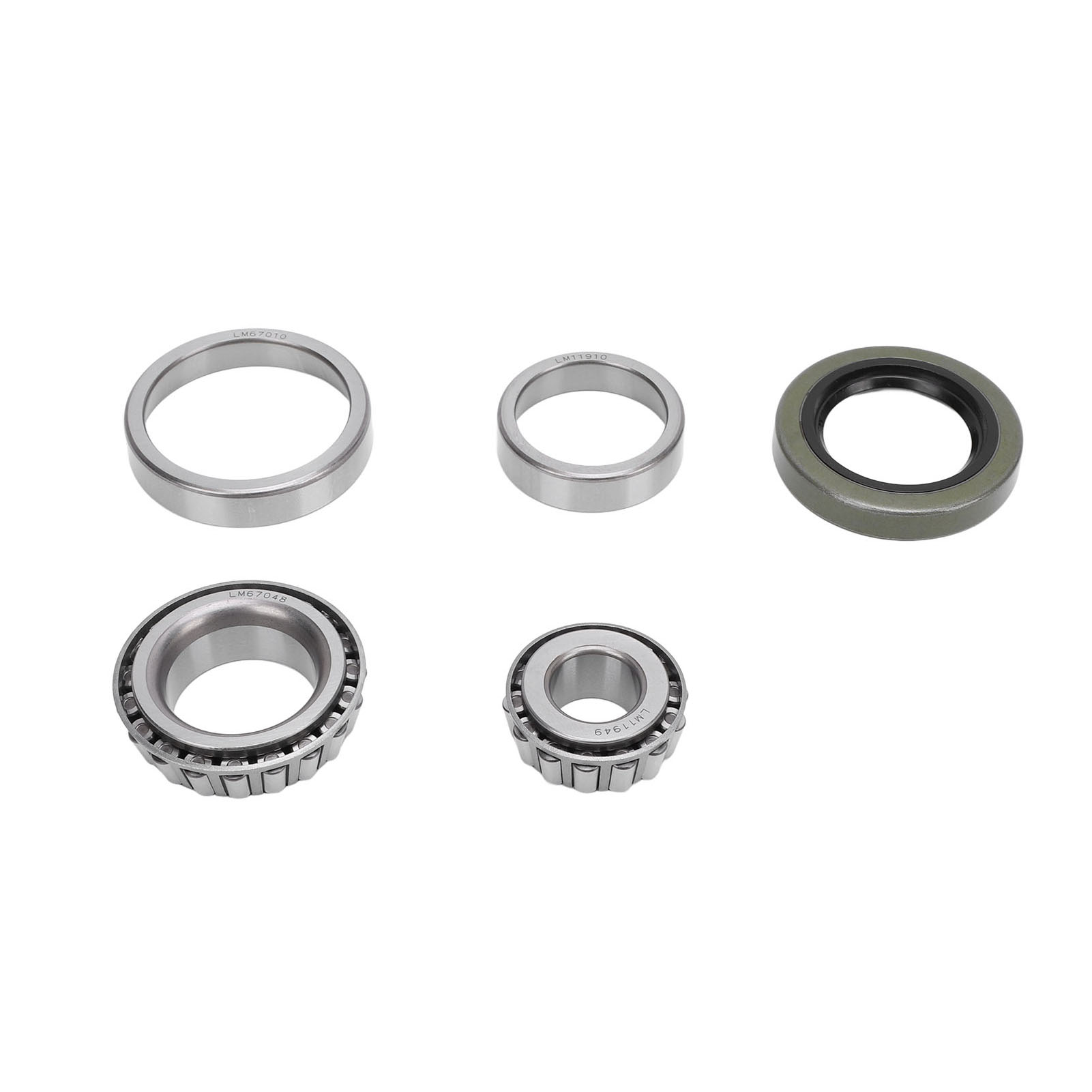 Satz Mit 5 Radlagern Aus Legiertem Stahl Für Anhängerachsen, Inklusive Schutzkappe Und Öldichtung