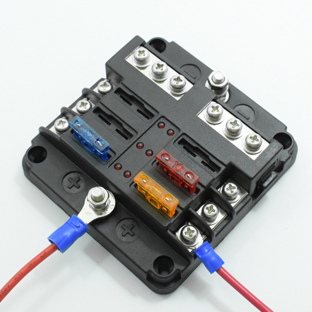 Universelle 6-wege-autohalterung Mit Anschlussbox Für Minuspol Und Led-beleuchtung