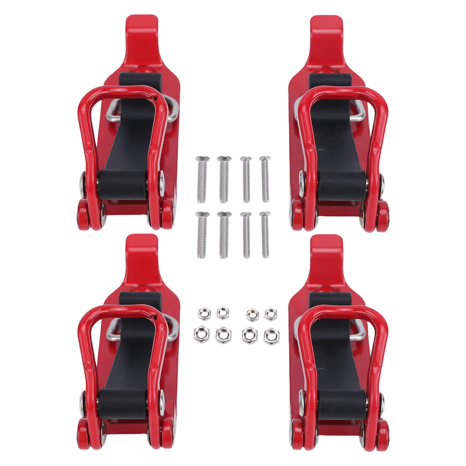 Dachgepäckträger-schaufelmontagesatz (4-teilig) Aus Zinklegierung Und Gummi, Kompatibel Mit Pick-ups, Wohnmobilen, Yachten, Quads Und Ssvs.