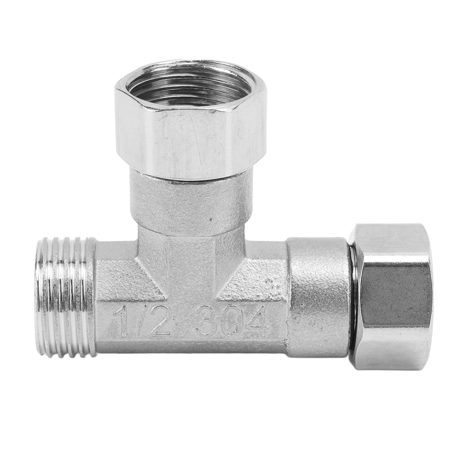 3-wege-t-stück Aus Edelstahl 304, G1/2-rohrverbinder Für Wasser Und Luft, 2 Innengewinde Und 1 Außengewinde