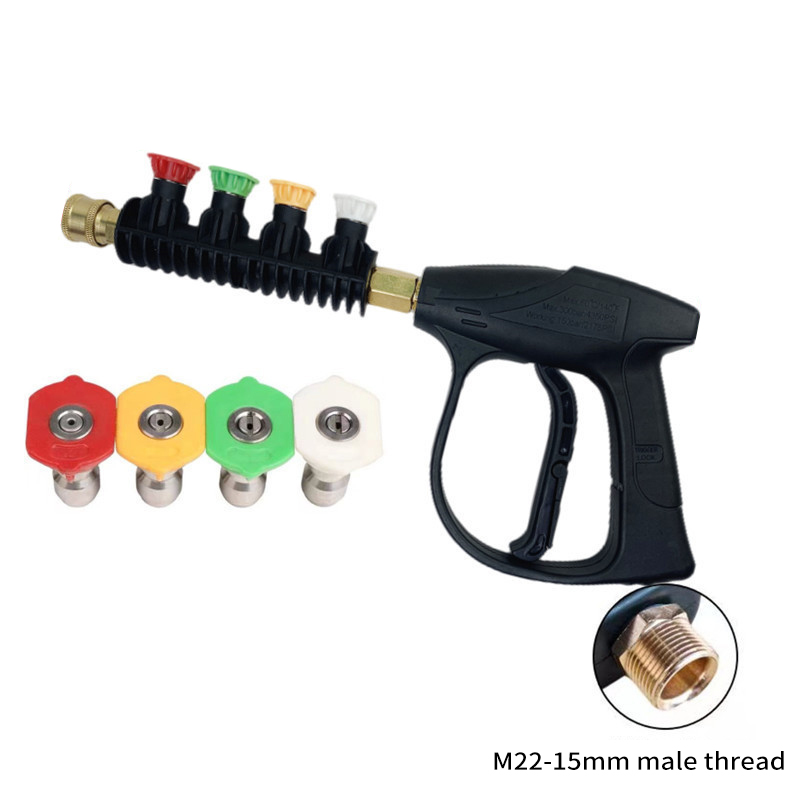 Tragbare Hochdruckreinigerpistole Mit 4 Farbigen Düsen, M22 15 Mm Anschluss