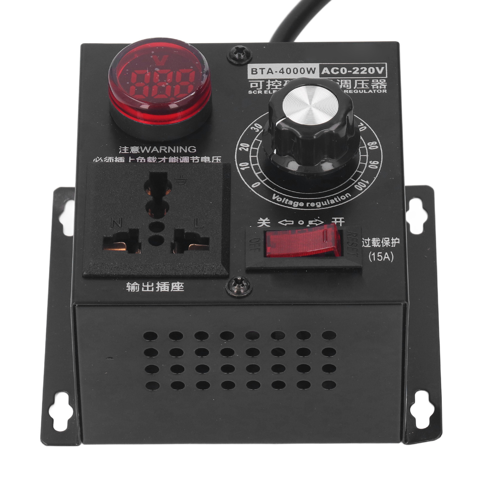 Scr-spannungsregler, Wechselstromeingang, Einstellbarer Ausgang, Steuerung, Steuerschalter, 4000 W