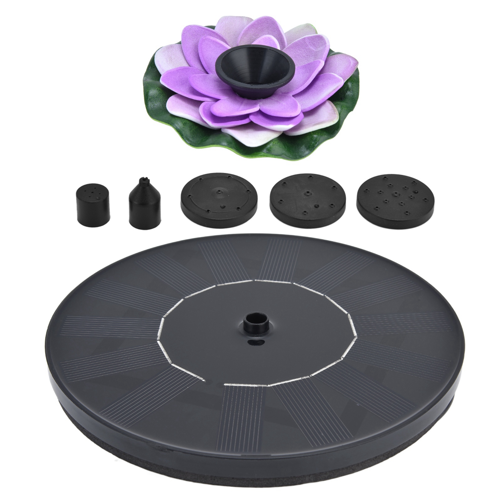 Lotus-solarbrunnen Mit Kleiner Schwimmpumpe Für Vogeltränken, Gartenteiche Und Außenpools 3