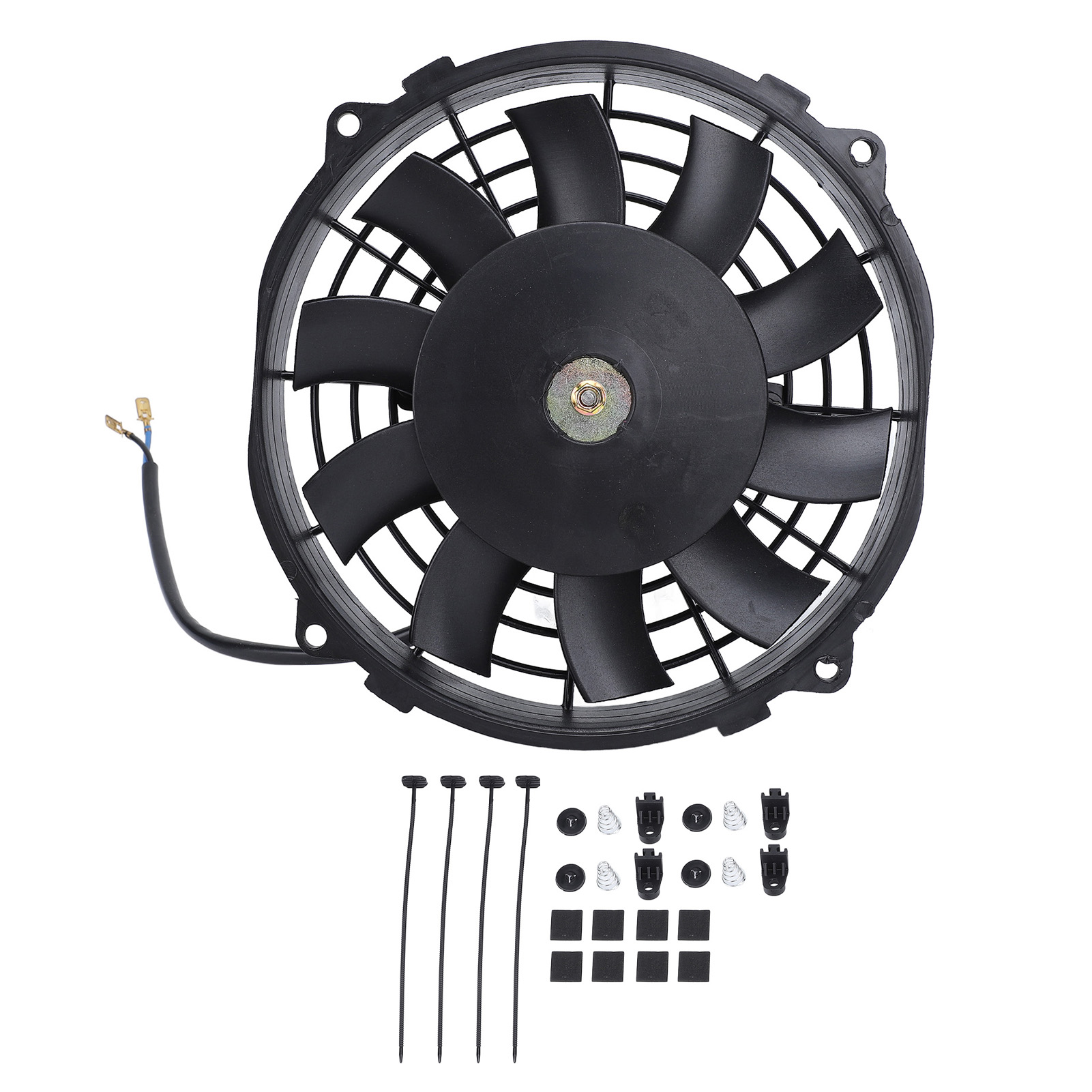 7-zoll-flachlüfter, 12 V, 80 W, 10 Flügel, Hohe Leistung, Universell, Push/pull-betrieb, Für Fahrzeugkühlerkühlung