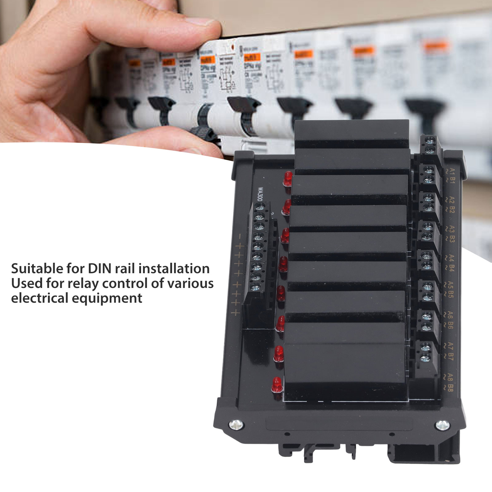 Halbleiter-relaismodul Für Din-schienenmontage, 8 Kanäle, 3–32 V Dc Eingang, 5–8 A Last, 24–480 V Ac