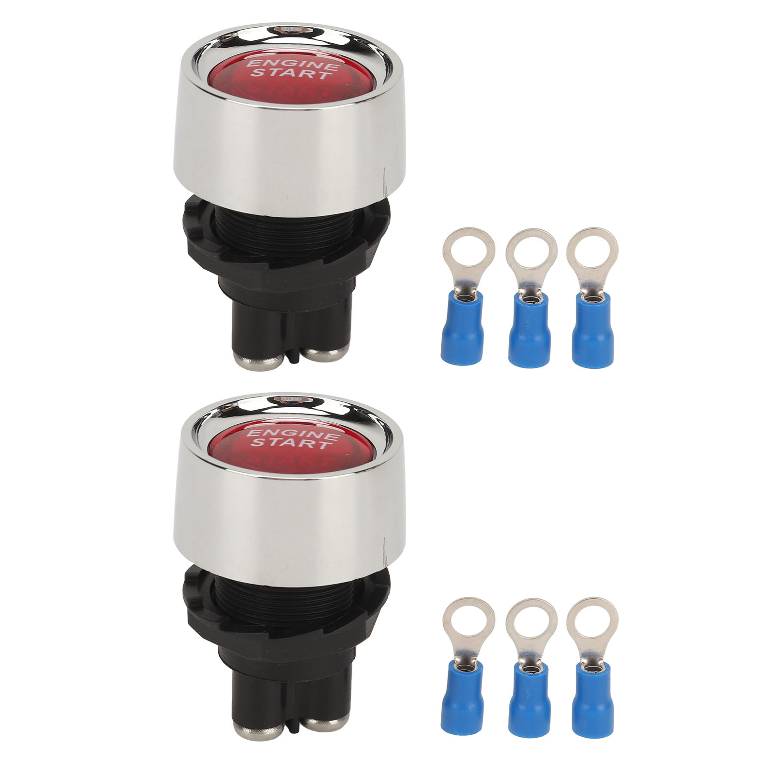 12v Dc 50a Druckknopf-motorstartschalter Für Wohnmobile, Yachten, Boote, Rennwagen Und Lkws (rot)