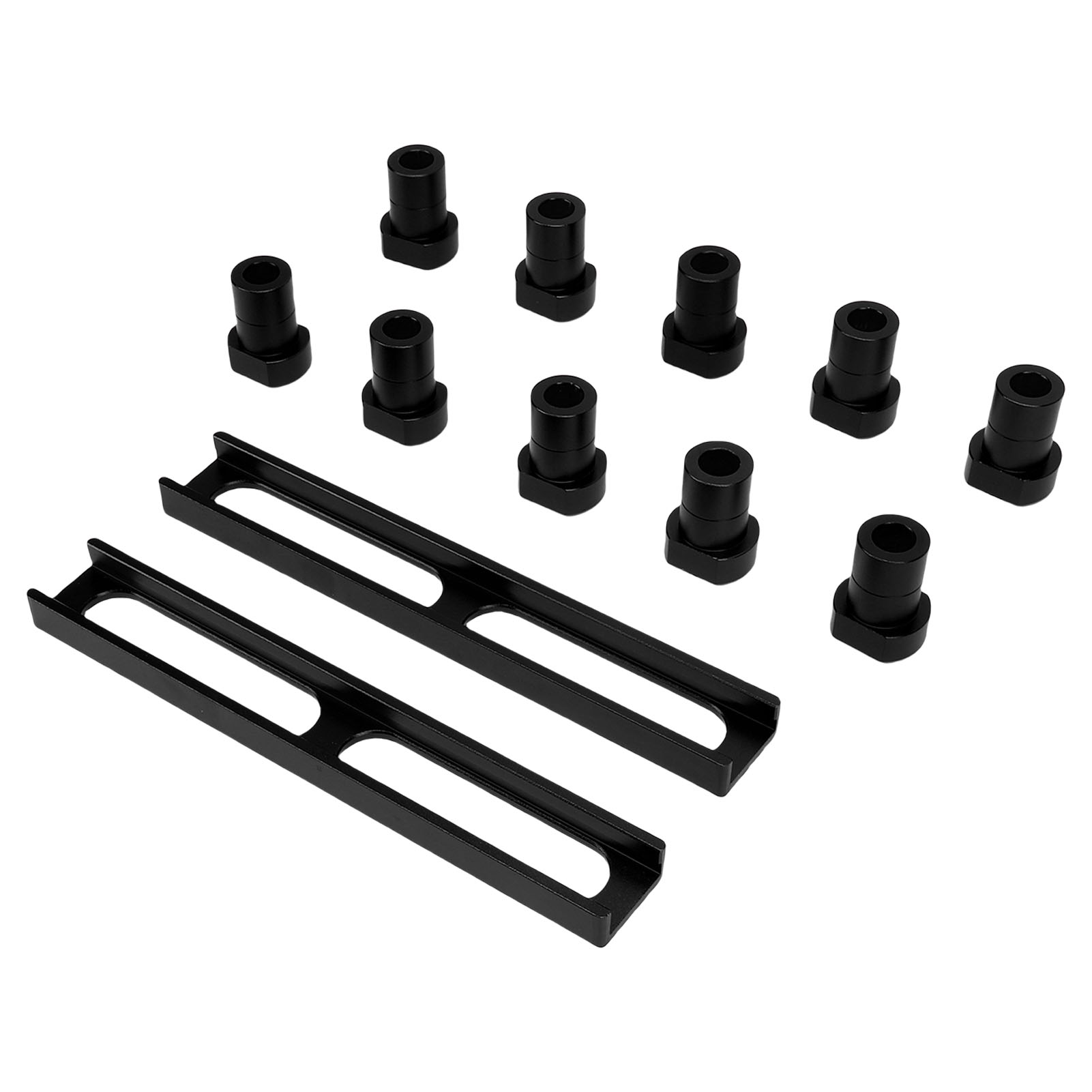 Set Mit 10 Werkbankanschlägen Inklusive 2 Sockeln, Aus Rutschfester Aluminiumlegierung, Für Holzbearbeitungswerkbänke, 20 Mm Durchmesser