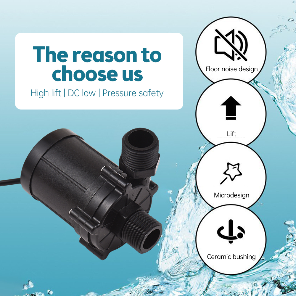 24v Dc Tauchwasserpumpe, 90° Winkel, Geräuscharm, Mini-eintauchtiefe, 12 M Förderhöhe, Bürstenloser Motor, 700 L/h Fördermenge, Für Bürogeschirrspüler, Springbrunnen Und Aquarienheizung.