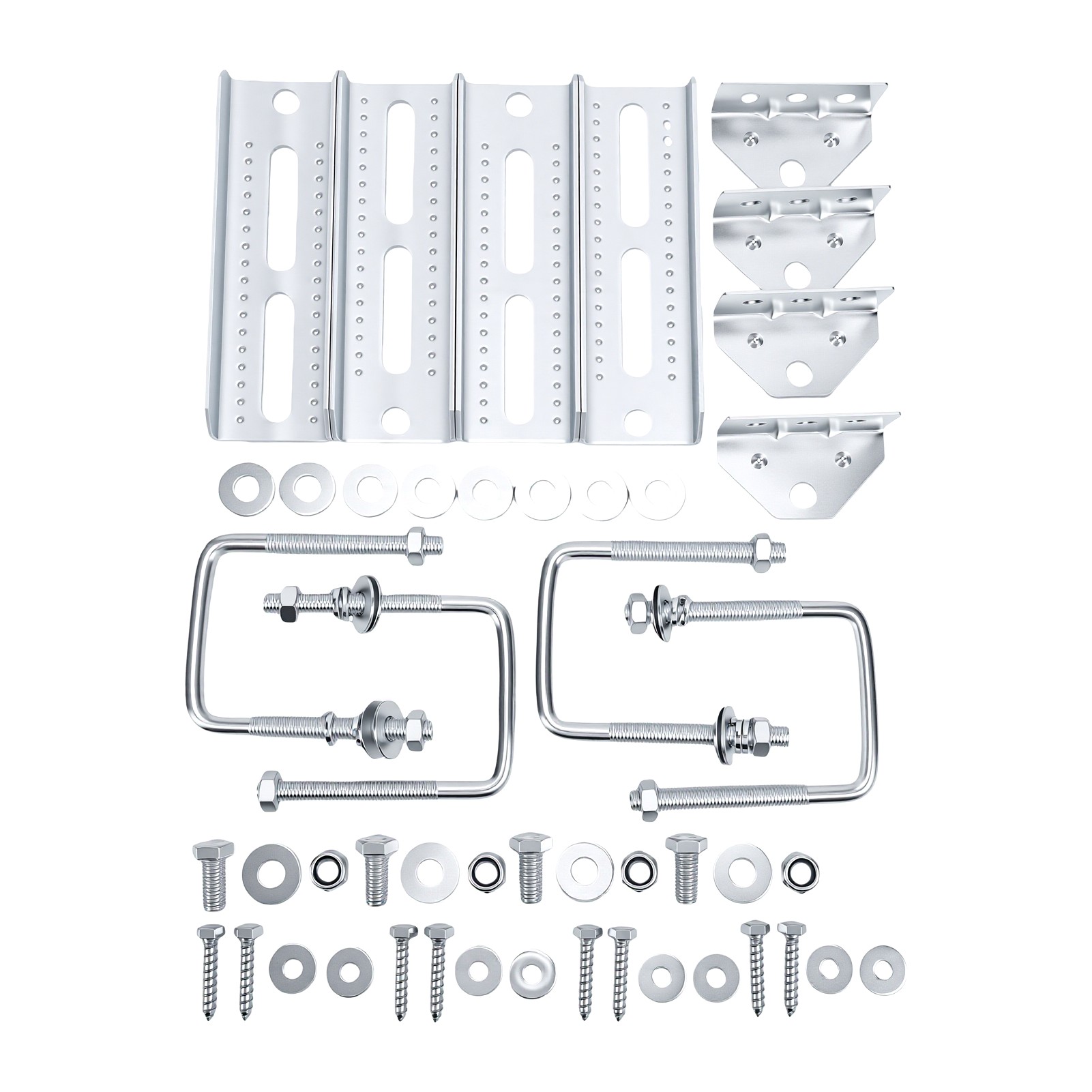 Robuste Halterungen Für Bootsanhänger, 10-zoll-schwenk-oberteil-stützset, Verstellbar Für Erweiterungen, Silberfarben