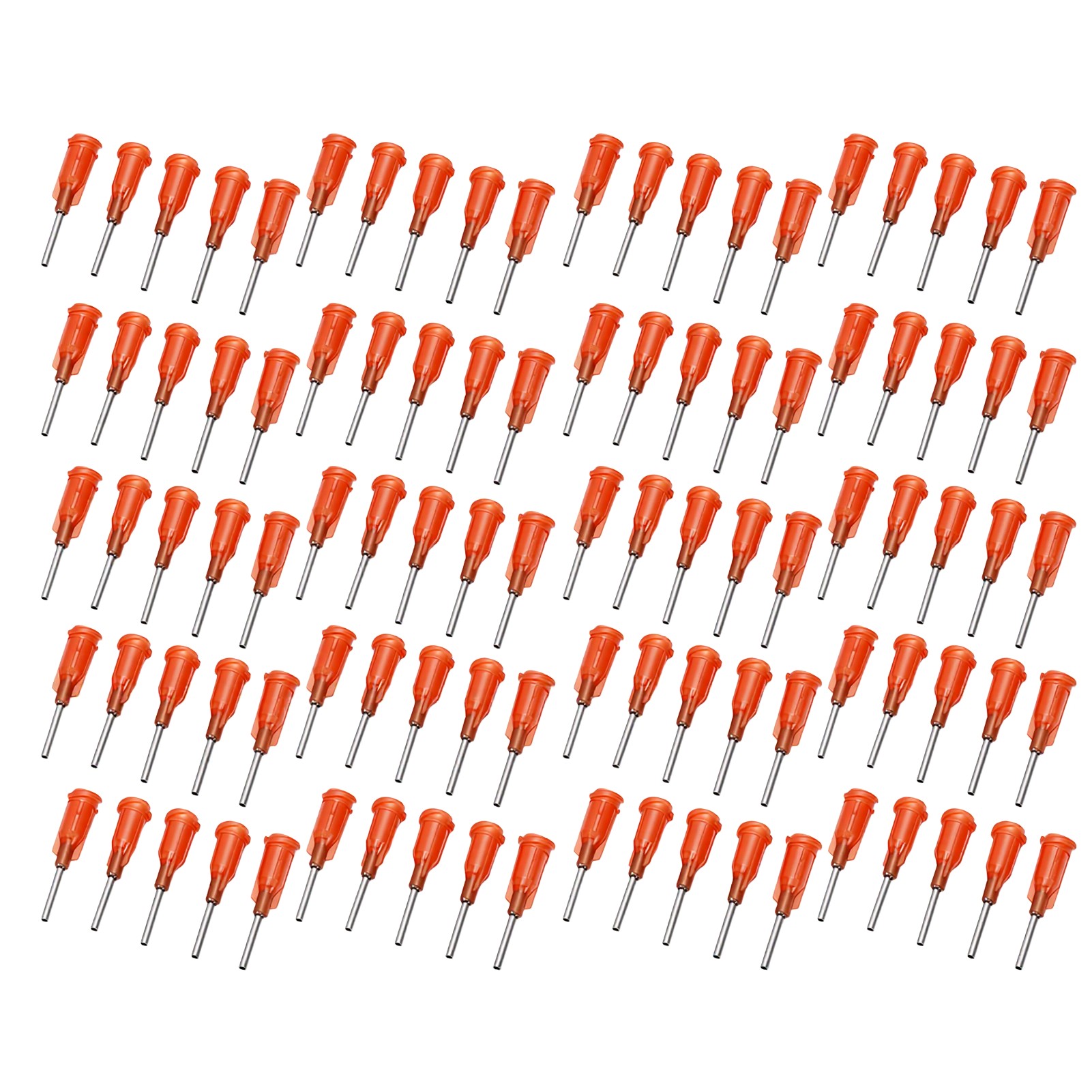 Packung Mit 100 Flachen Dosiernadeln Aus Industriellem Edelstahl Mit Abgerundeter Spitze Für Flüssigkleber, Bewässerung, Bastelarbeiten Und Laboranwendungen.