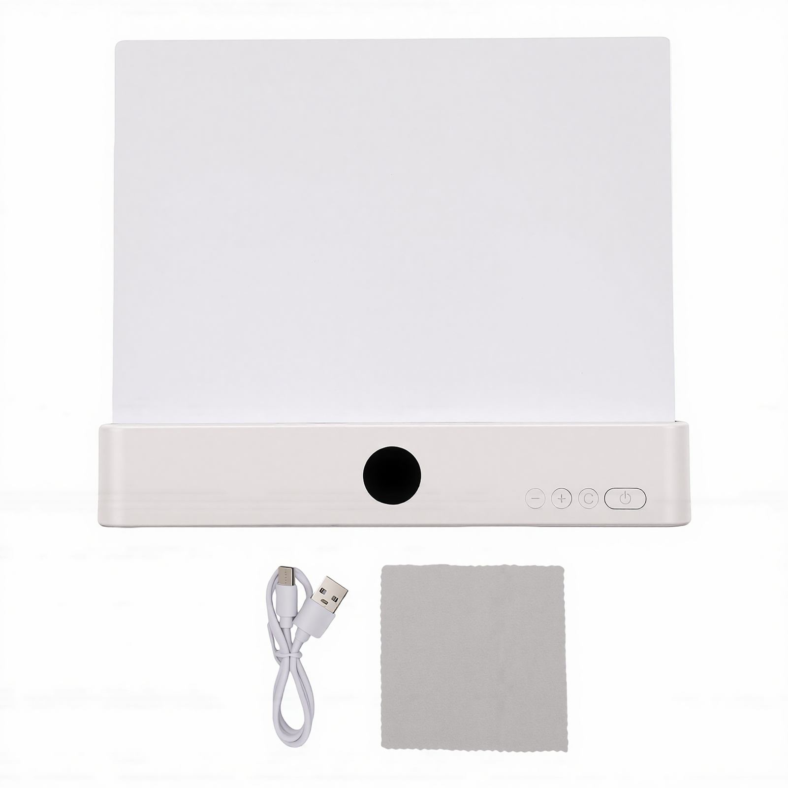 Wiederaufladbare Led-flachleselampe Mit Usb-anschluss, Timer Und Einstellbarer Helligkeit, Ideal Zum Lesen (weiß).