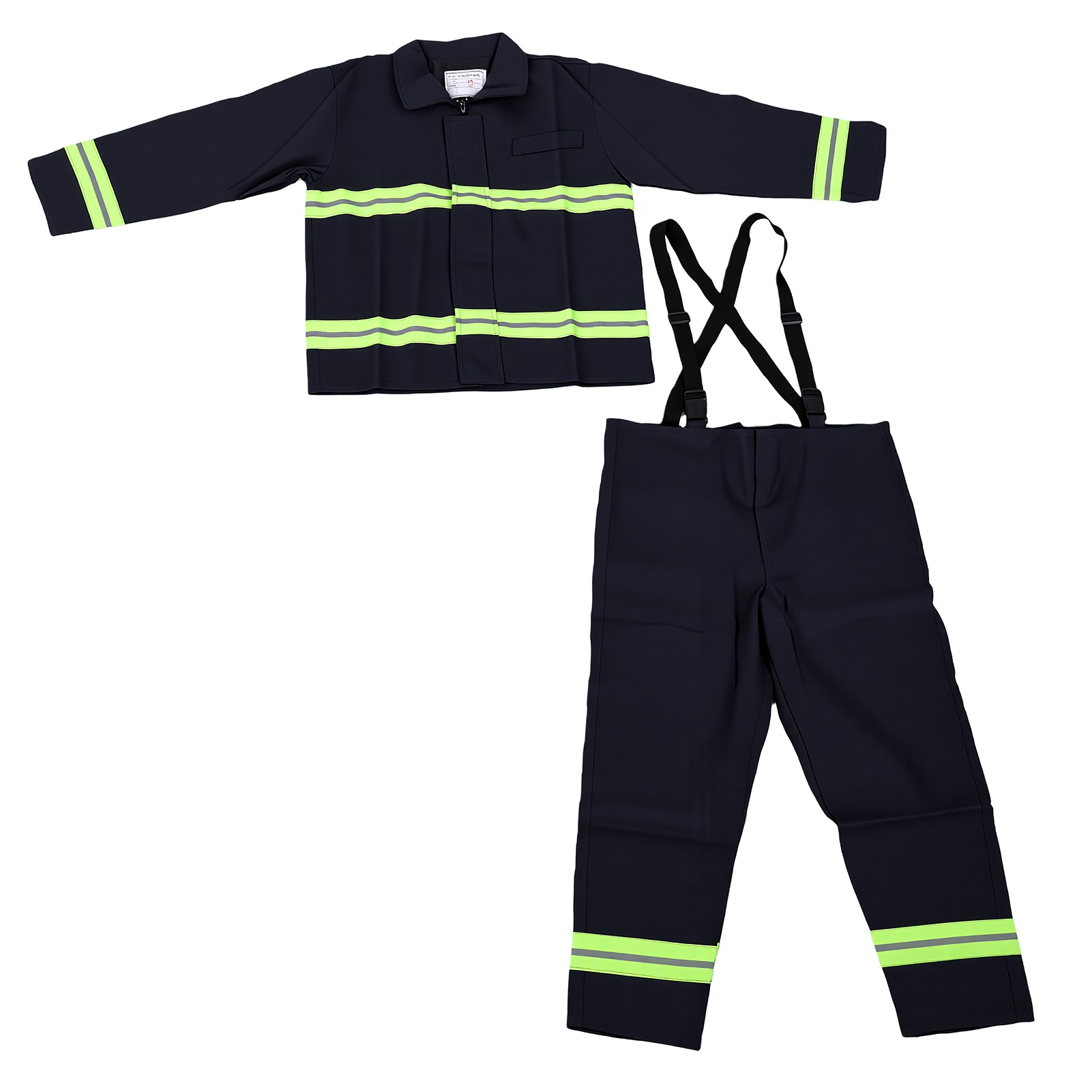 Xxl-feuerfester Arbeitsanzug, Reflektierende Jacke Und Hose, Feuer- Und Hitzebeständig, Für Feuerwehrleute