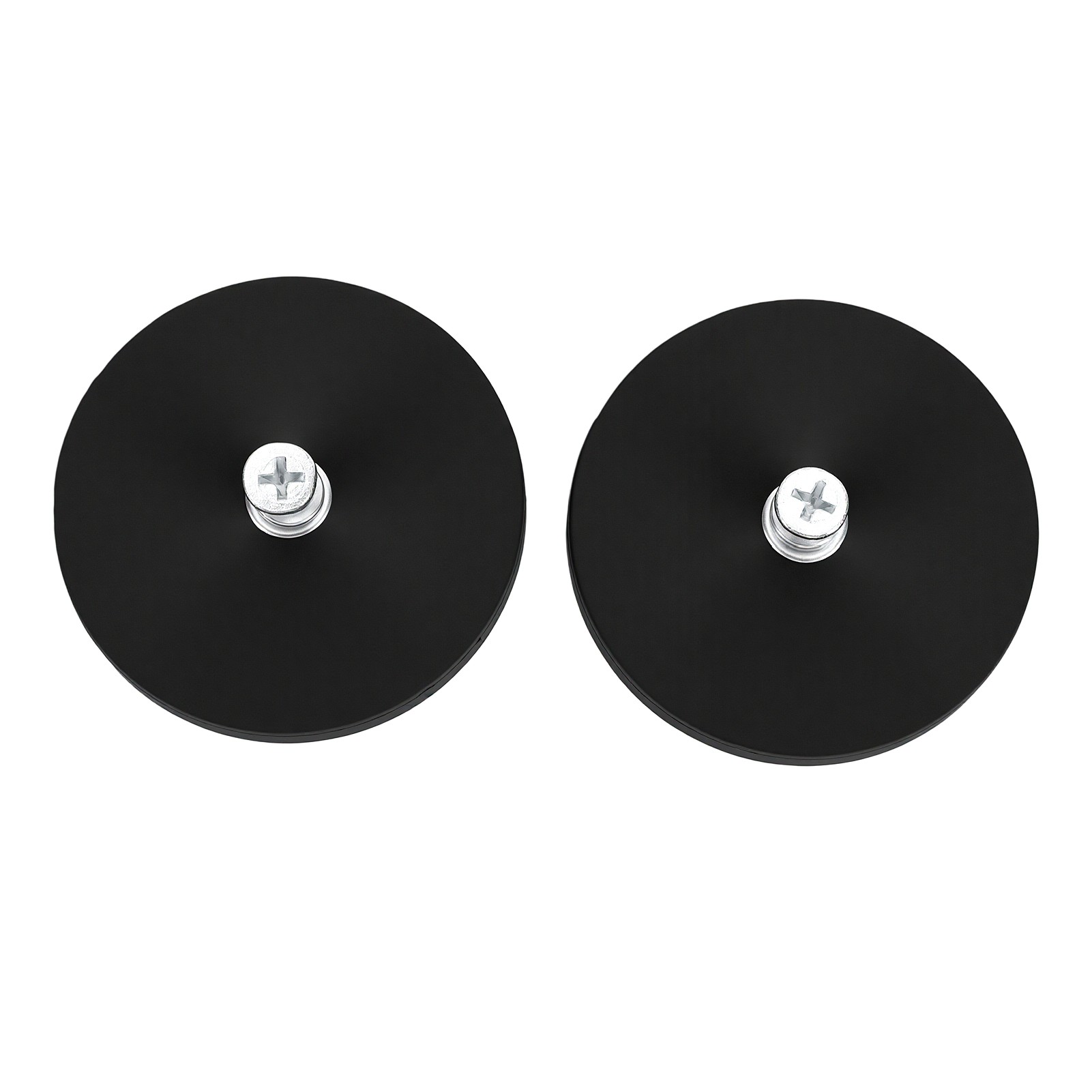 Set Aus 2 Gummierten Magneten, 6,6 Cm Durchmesser, Kratzfeste Magnetbasis Zur Befestigung Einer Kamera Oder Einer Kfz-kennzeichenbeleuchtung.