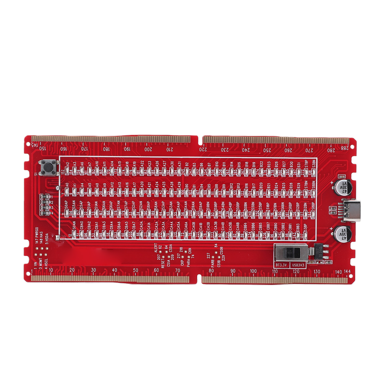 Ddr5 Rdimm Ram-testkarte Für Server/desktop-computer Mit Led-anzeige Und Dualem Netzteil