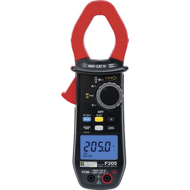 F205 Stromzange digital cat iii 1000 v, cat iv 600 v Anzeige (Counts): 6000 - Chauvin Arnoux