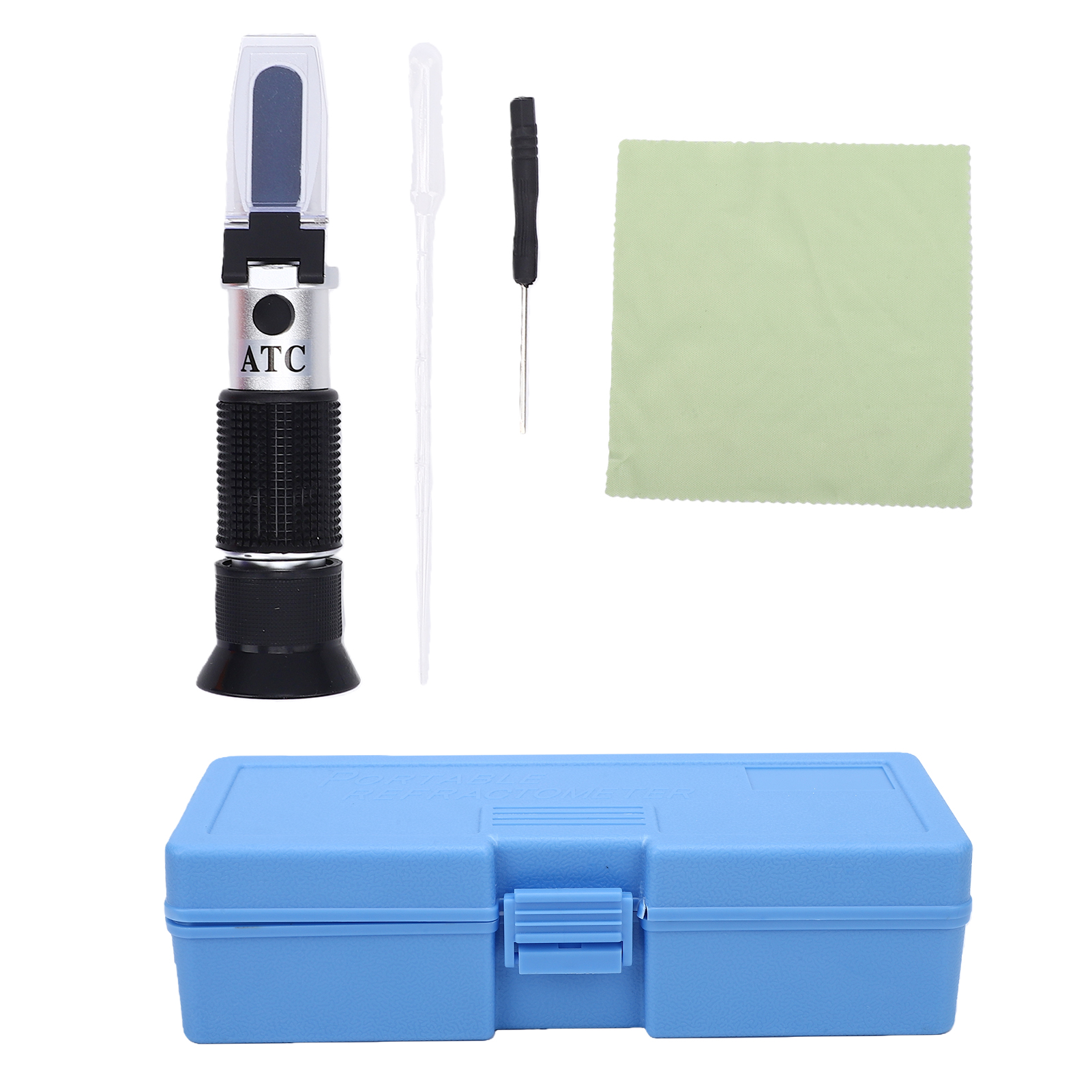 Brix-refraktometer Für Die Weinherstellung, Hydrometer, Alkoholtester Mit Atc, Messbereich 0–40 % Brix, 0–25 % Vol., Aufbewahrungsbehälter Für Bier, Honig, Saft, Sirup