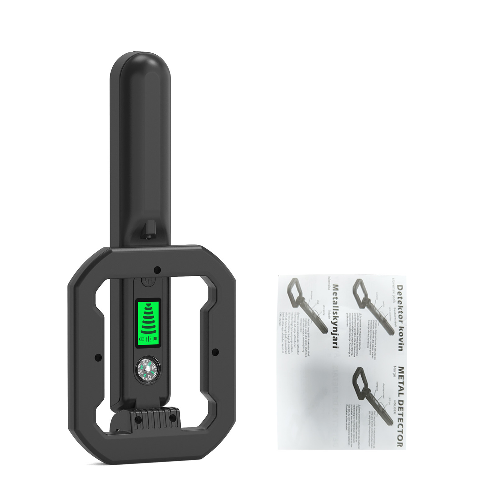 Kleiner, Tragbarer Metalldetektor Mit Lcd-bildschirm, 360°-erkennung, Zur Suche Nach Gold Und Silber, Akustischem Und Vibrationsalarm, Anzeige Für Niedrigen Batteriestand, Schwarz.