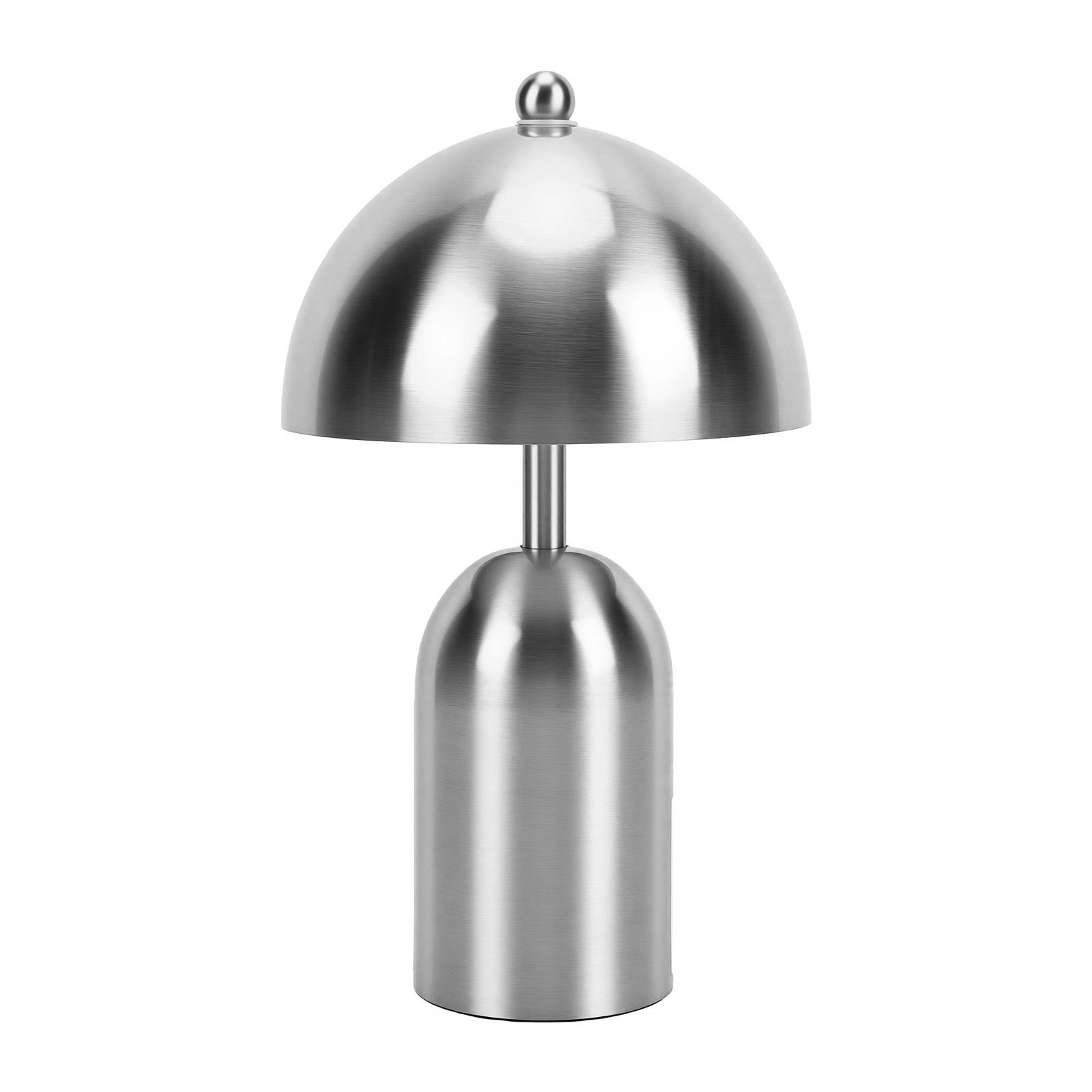 Berührungsempfindliche Pilzlampe Mit Einstellbarer Helligkeit, Tragbares, Per Usb Aufladbares Nachtlicht, Dekorativ Für Schlafzimmer Oder Bar, Glänzend Silber