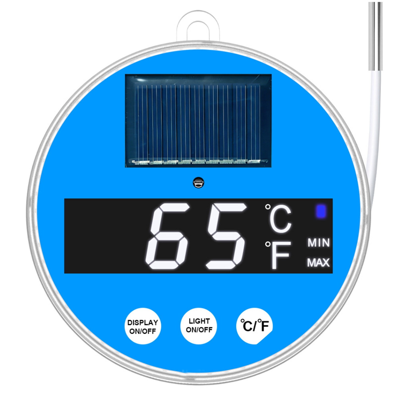 Schwimmendes Digitales Poolthermometer Mit Farbiger Led-beleuchtung, Solarbetrieben, Für Schwimmbäder, Thermalquellen, Badewannen Und Teiche.