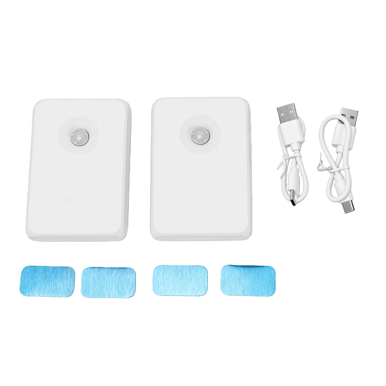 Set Aus 2 Wiederaufladbaren, Bewegungsaktivierten Nachtlichtern Mit Doppelseitiger Beleuchtung, Magnetischer Usb-c-wandleuchte Für Schlafzimmer Oder Flur, Warmweißes Licht, 300 Mah Akku.