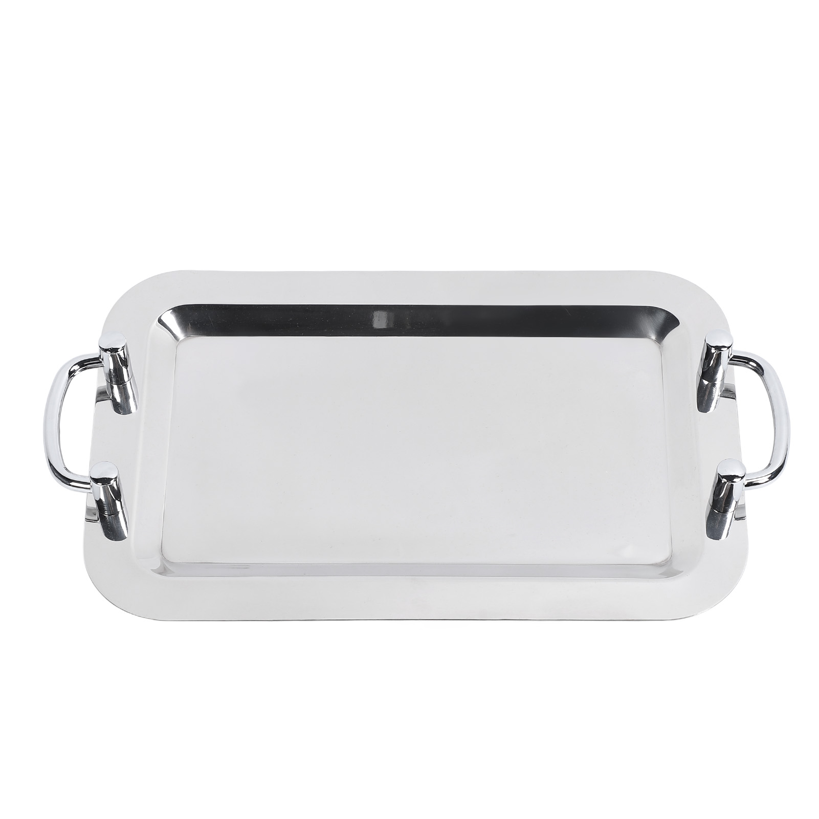 Quadratisches Buffet-tablett Aus Edelstahl Mit Hochglänzender Spiegeloberfläche Und Griff Für Hotels, Restaurants Und Bankette (länge 43 Cm / 16,93 Zoll)