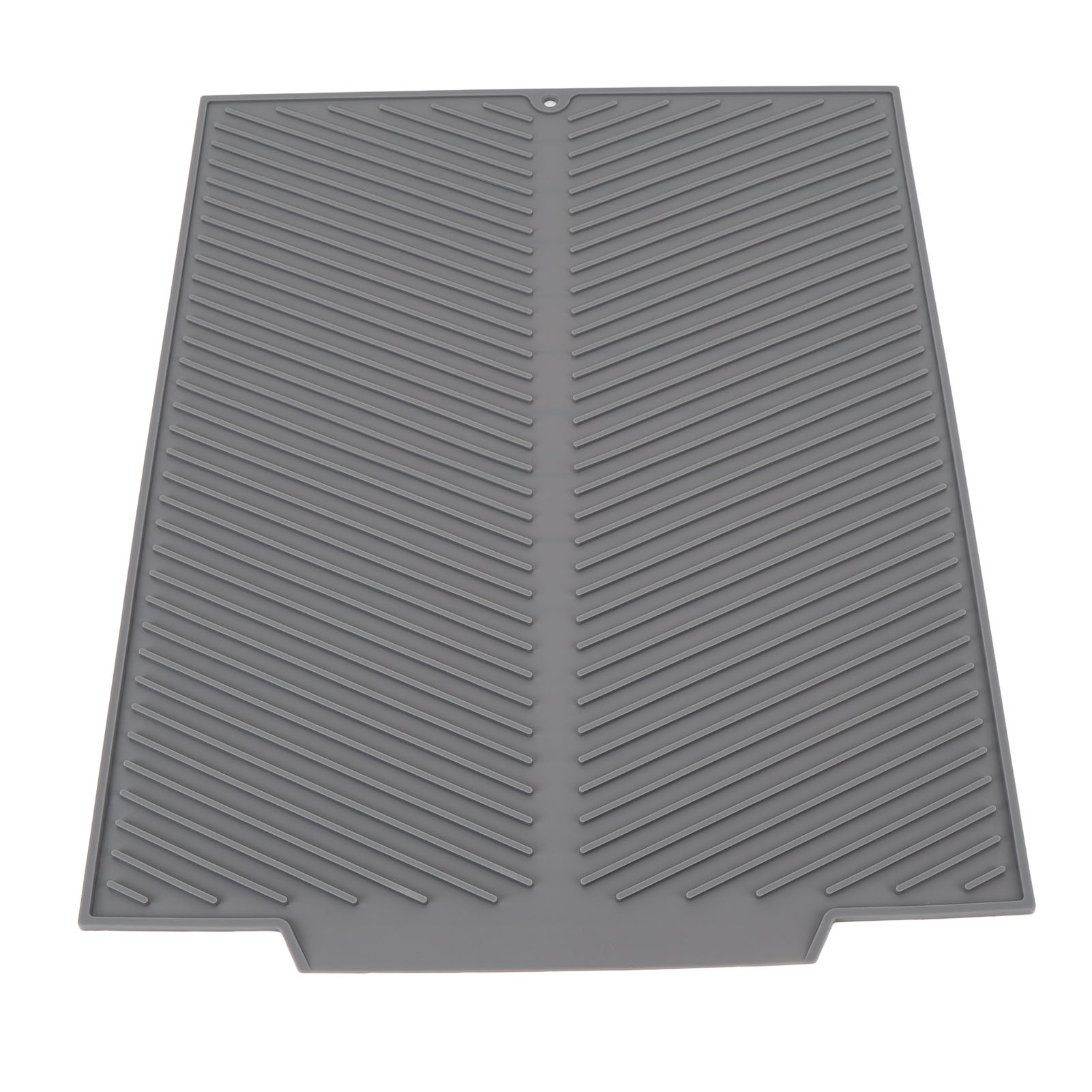 Silikon-abtropfmatte Für Geschirr 485 X 405 Mm, Hitzebeständig, Rutschfest, Grau, Für Küche Und Arbeitsplatte.