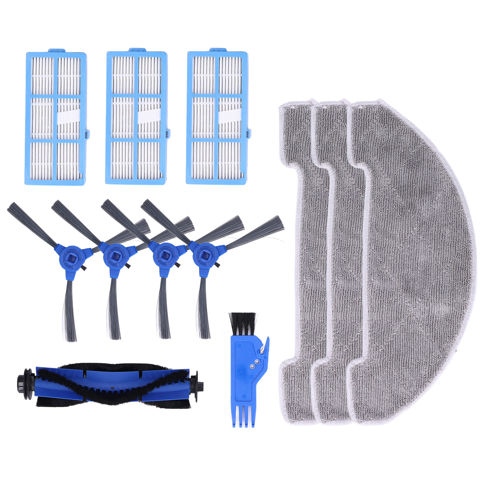 Saugroboter-set Mit Seitenbürste, Filter Und Haupttuch Für Proscenic 850t Reinraumanzüge