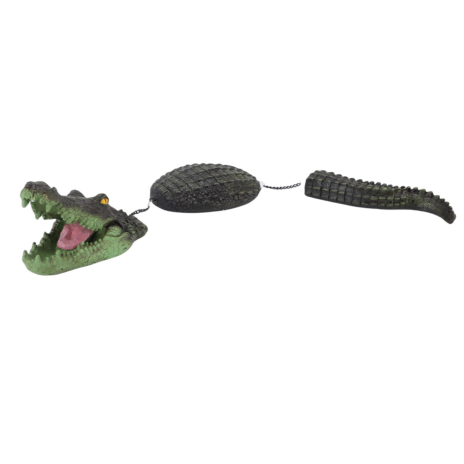 Künstliche, Schwimmende Alligatorstatue In 3 Segmenten Zur Dekoration Von Teichen Und Gärten