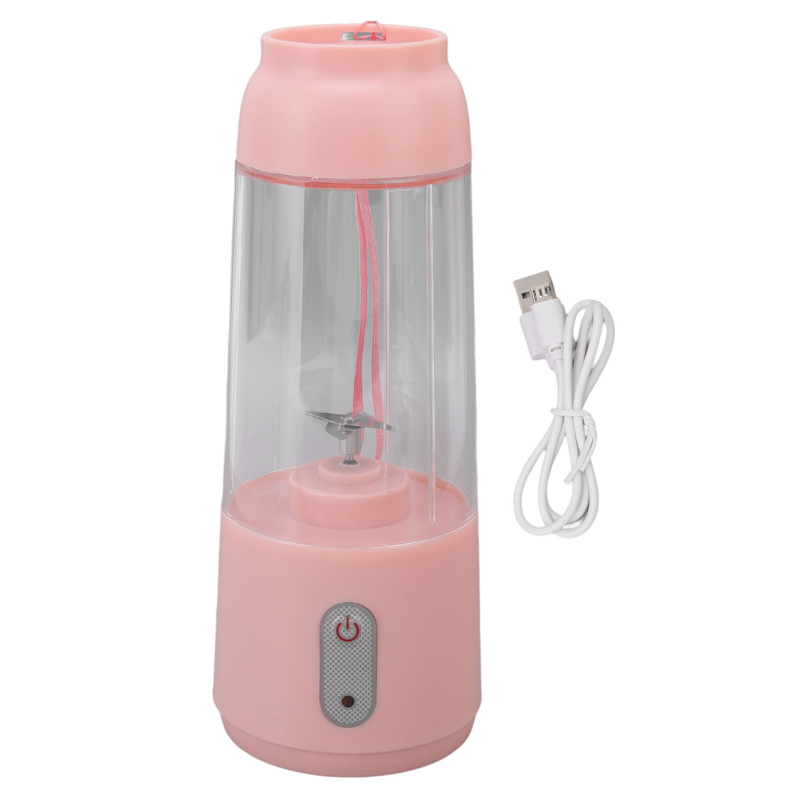 Einzelmixer Mit 300 Ml Fassungsvermögen, Usb-aufladbar, Kabellos Und Tragbar, Mit Edelstahlklinge, Rosa, Ideal Für Milchshakes Und Smoothies.
